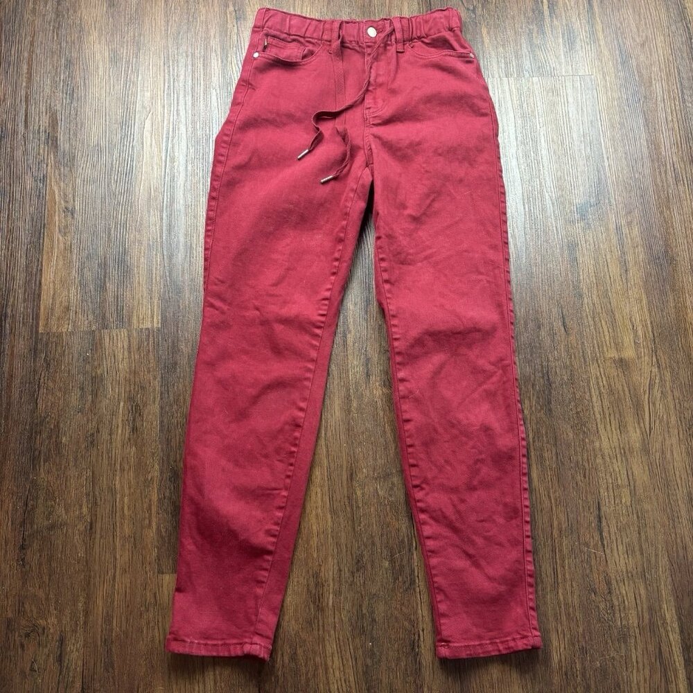 Judy Blue Jogger Jeans Garment Dyed Red JB88727 C Women’s Size 5/27